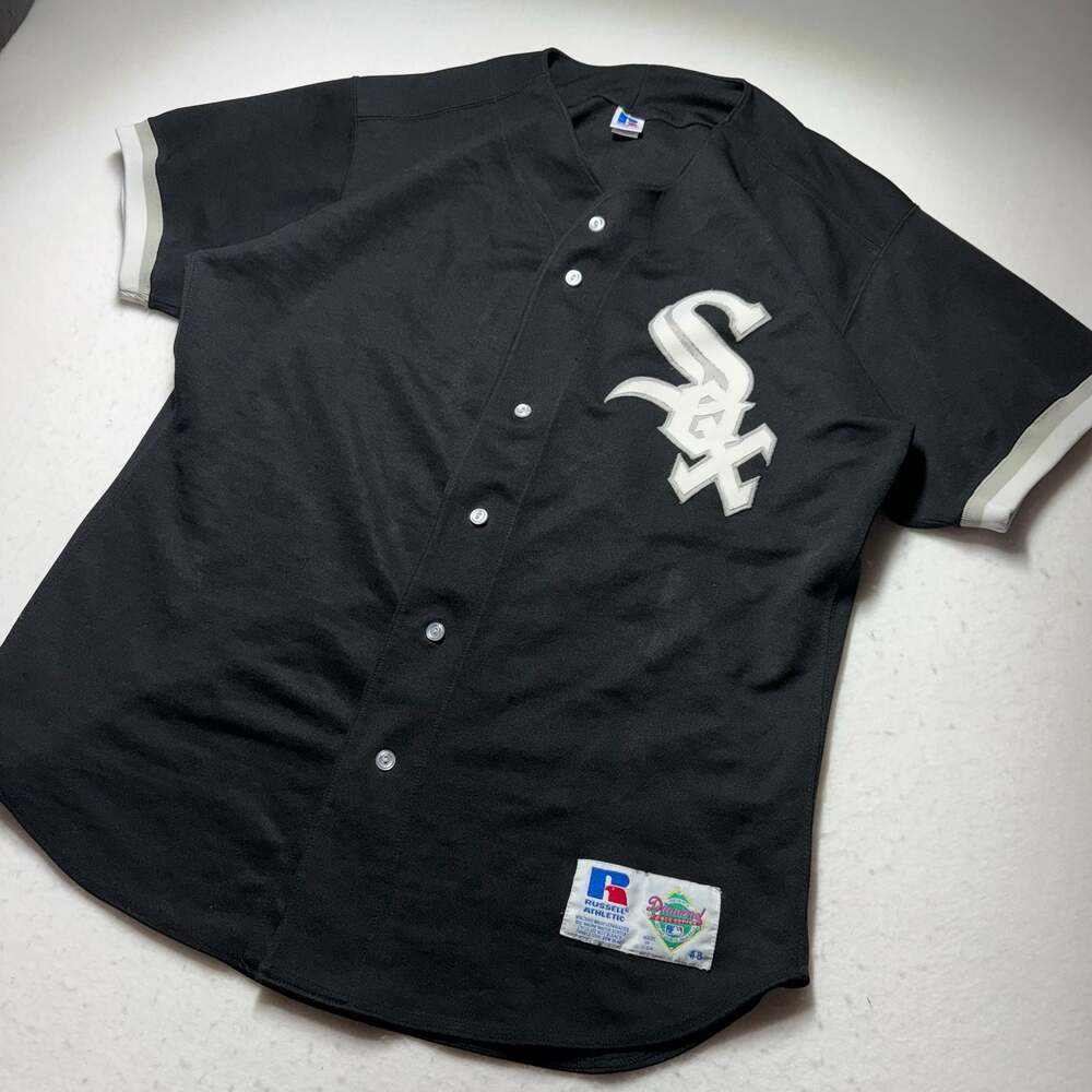 Vintage 90s Russell Athletic MLB Chicago White Sox Diamond Collection Jersey 48